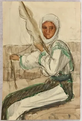 Femeie torcând, by Rodica Maniu