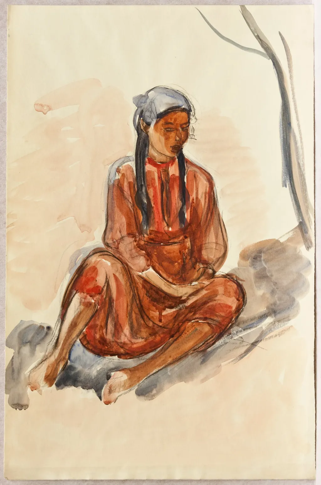 Tătăroaică odihnindu-se, by Rodica Maniu, 1950