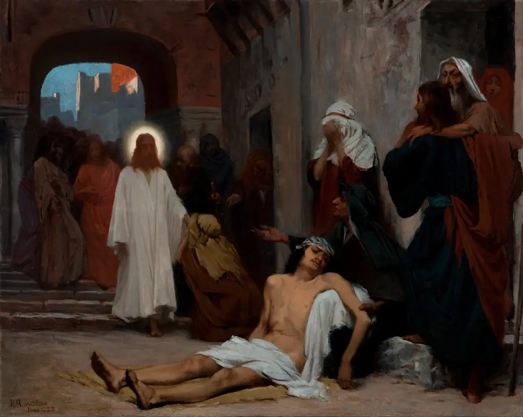 Study for "Jesus in Capernaum", by Rodolfo Amoedo