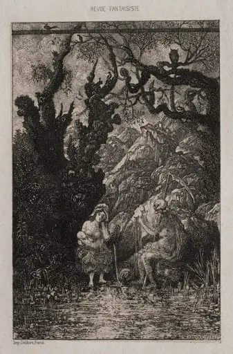 Death and the Young Mother, by Rodolphe Bresdin