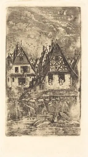 Entrée du Village, by Rodolphe Bresdin