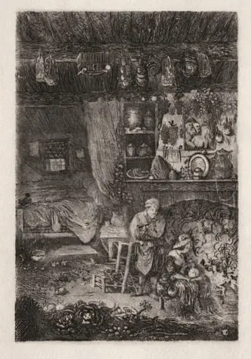 Flemish Interior, by Rodolphe Bresdin