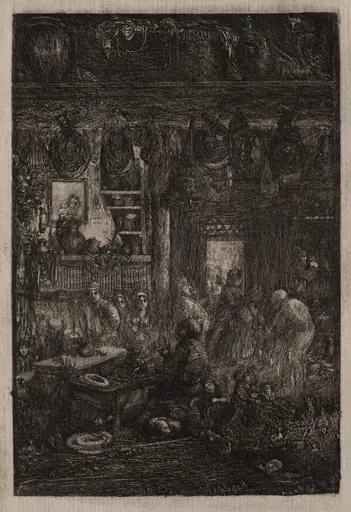 Moldavian Interior, by Rodolphe Bresdin