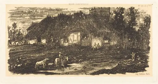 The Farmyard, by Rodolphe Bresdin