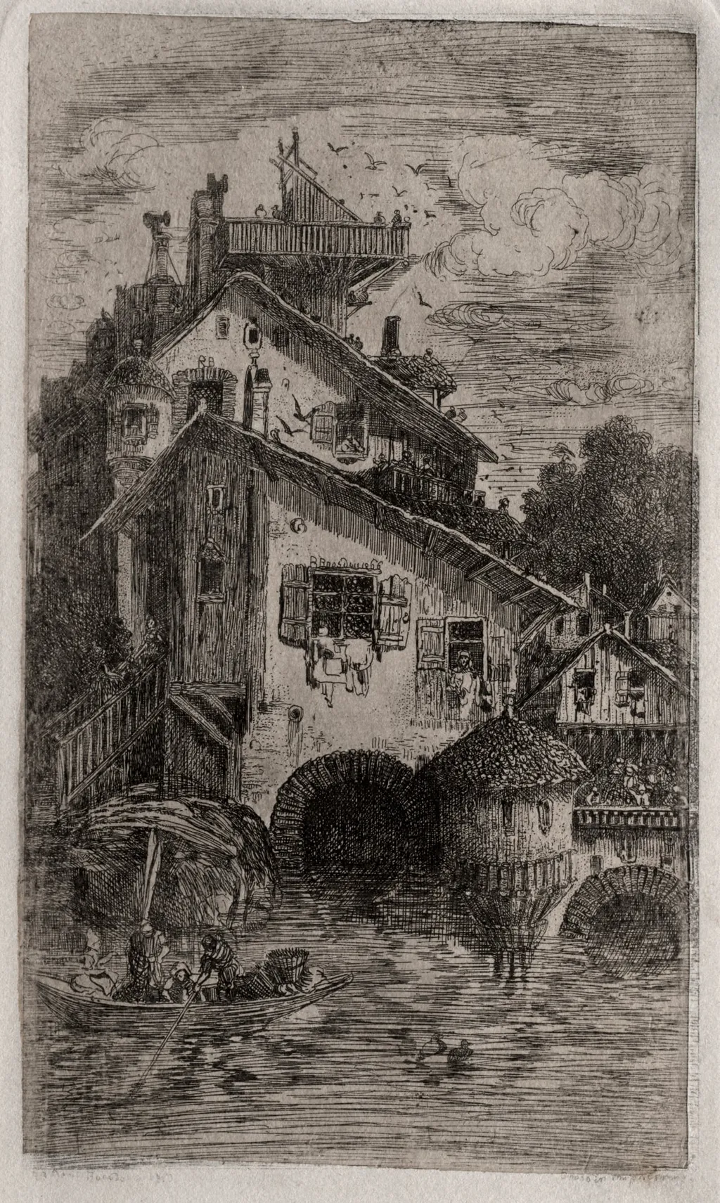 The Mill, by Rodolphe Bresdin, 1866