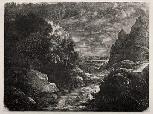 The Mountain Stream, by Rodolphe Bresdin