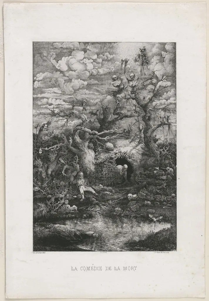 Untitled, by Rodolphe Bresdin, ink, 1854