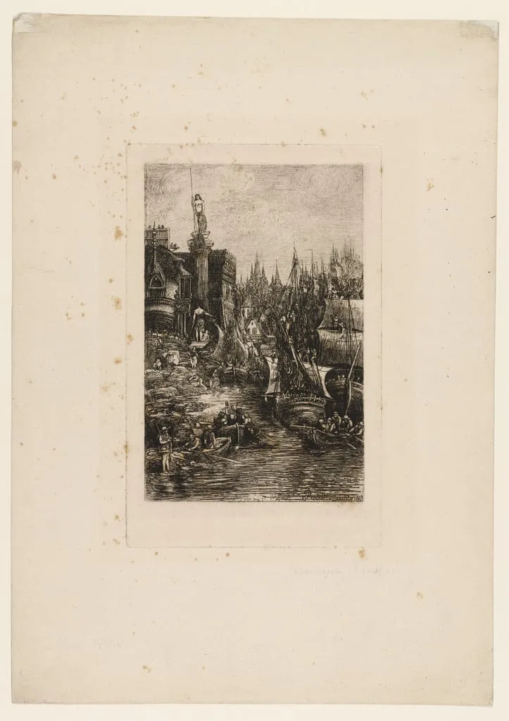 Untitled, by Rodolphe Bresdin, ink, 1883
