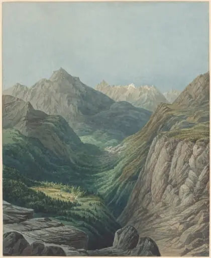 An Alpine Valley, by Rodolphe Leon Berthoud