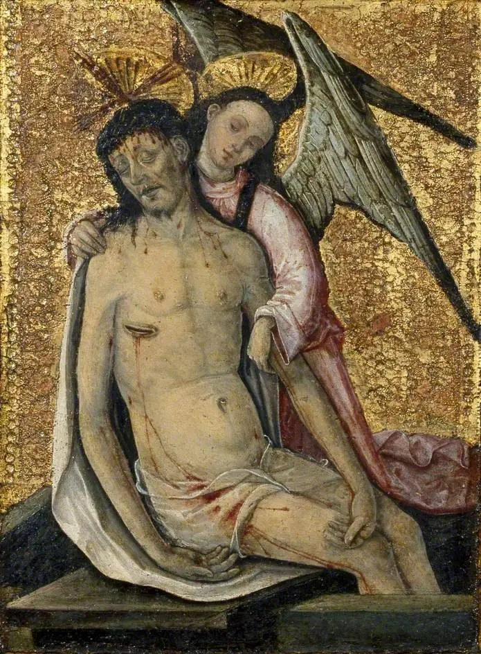 The Dead Christ supported by an Angel, by Rodrigo de Osona