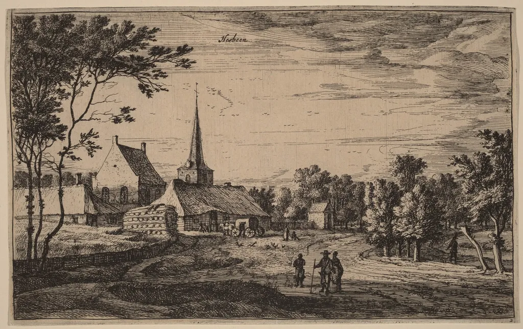 Hesbeen, by Roelant Roghman, ink, 1660
