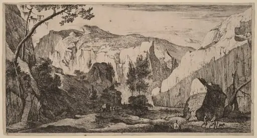 Rocky Landscape: pl.2, by Roelant Roghman