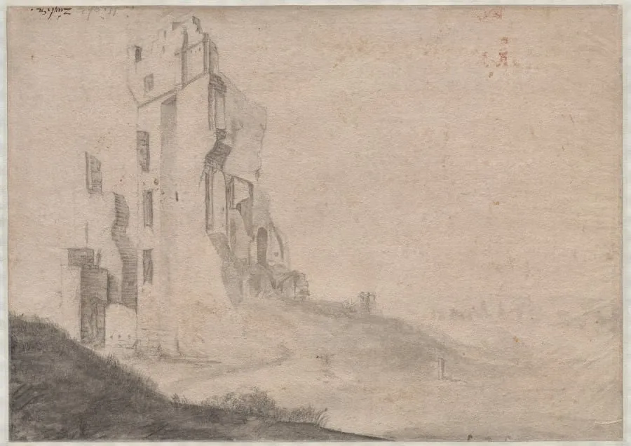 Ruin of the huis Ter Kleef near Haarlem, by Roelant Roghman, 1646