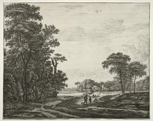 Six views in the Wood of the Hague: Plate 2, by Roelant Roghman