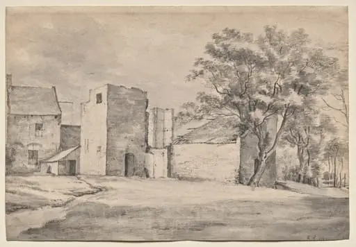 The Ruin of Huis 't Sant at Katwijk aan Zee, by Roelant Roghman