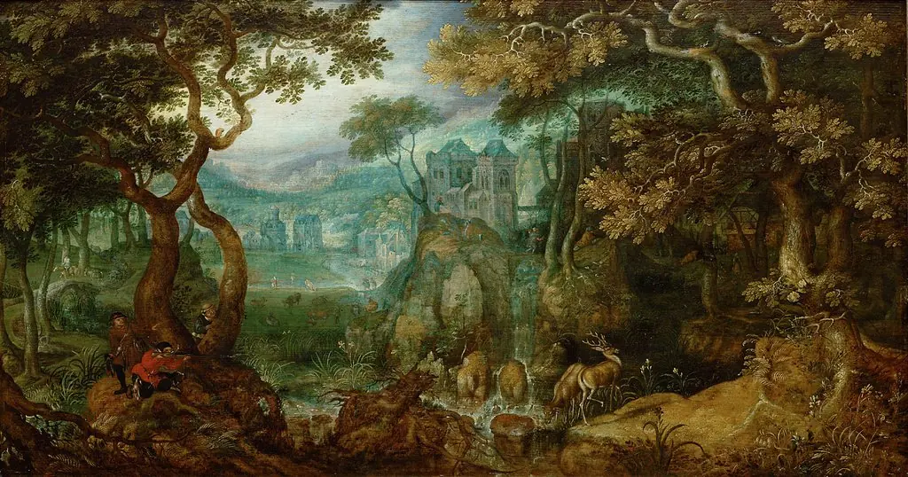 Forest Landscape with Hunters, by Roelant Savery