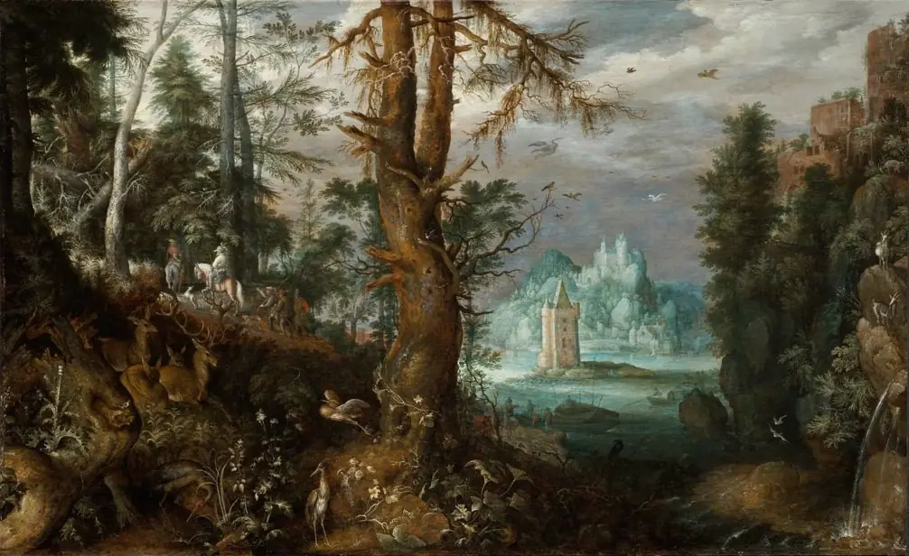 Forest Scene with Hunters, by Roelant Savery