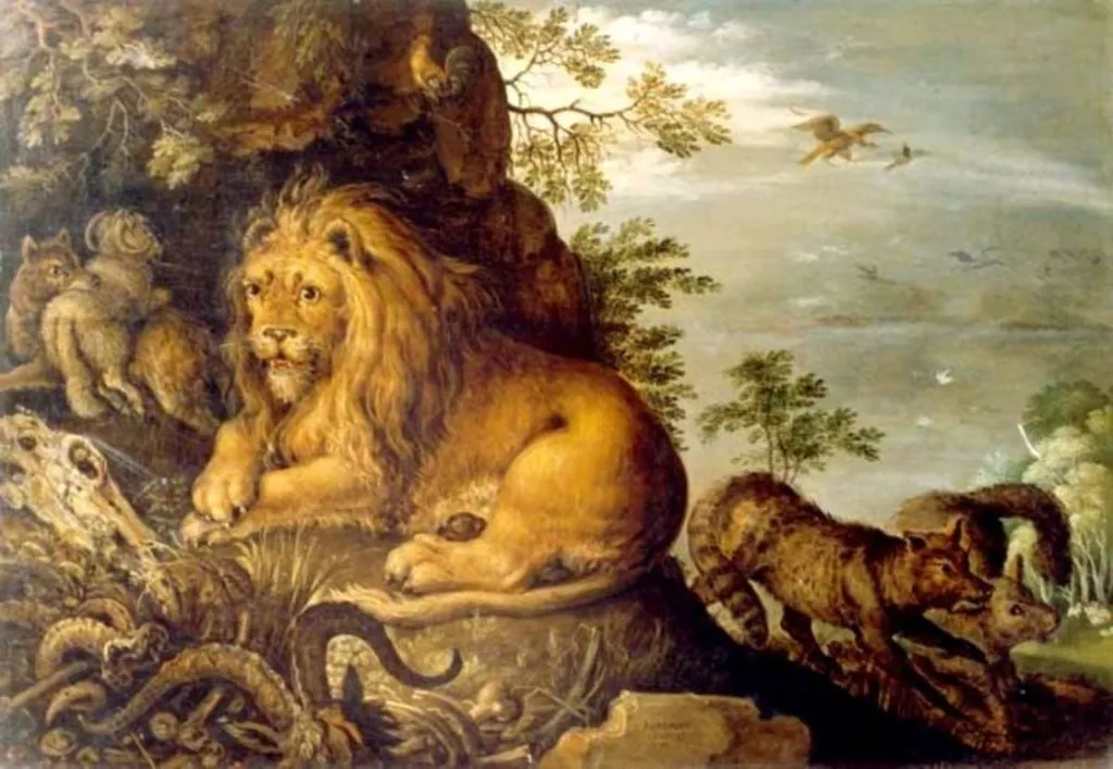 Leul în fața peșterii, by Roelant Savery, unspecified