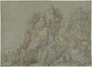 Mountainous Landscape with Castles and Waterfalls, by Roelant Savery