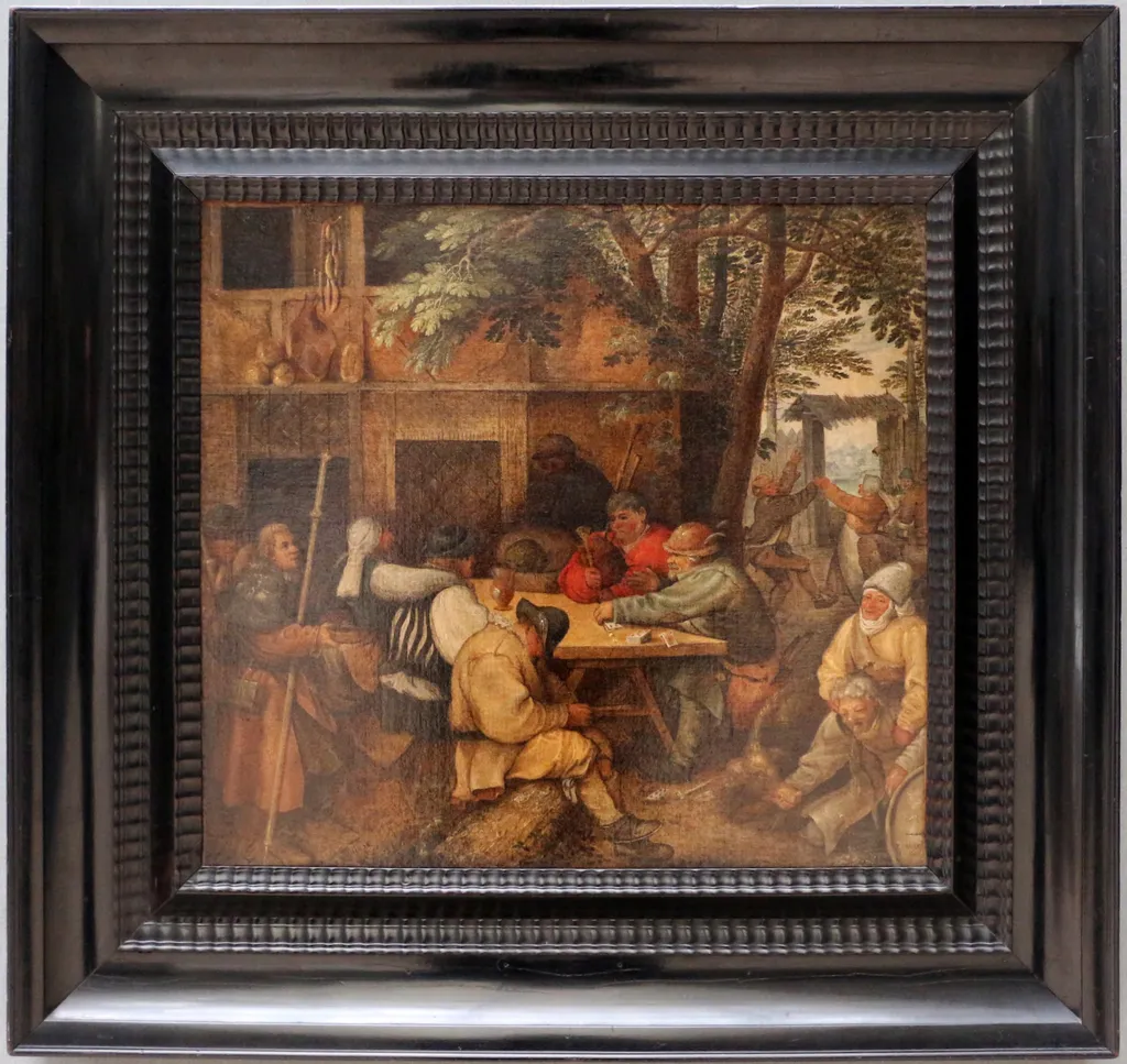 peasants at a table (Roelandt Savery), by Roelant Savery, oil, 1608