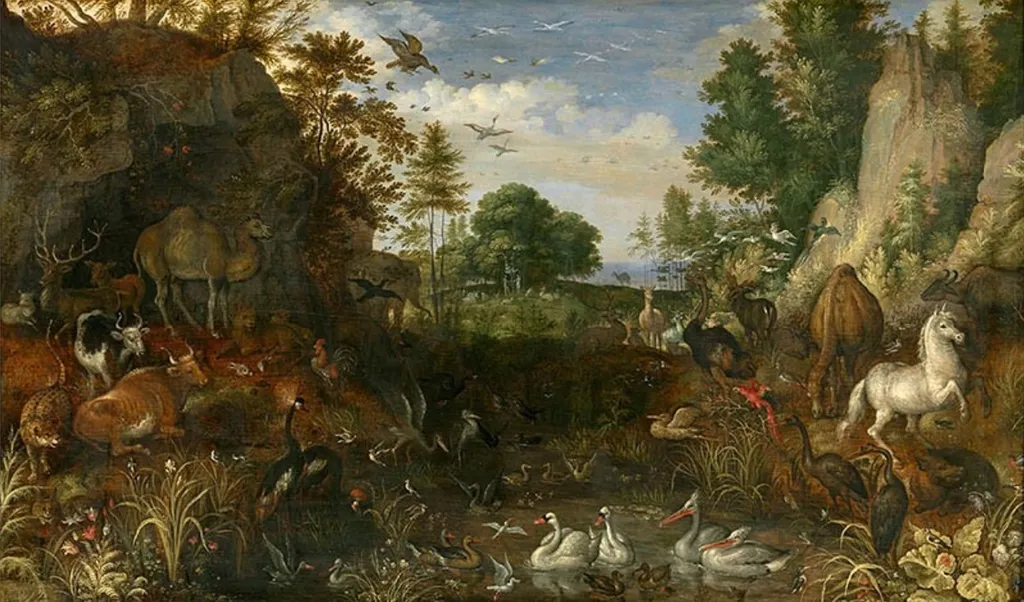 The Garden of Eden, by Roelant Savery, oil