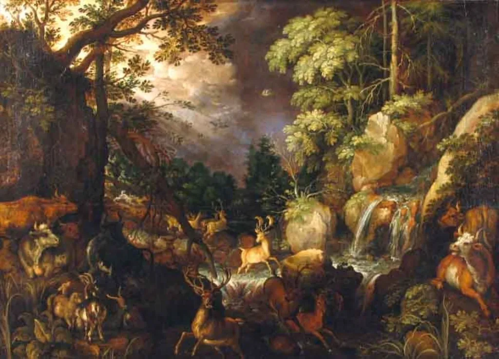 Vânătoare de cerbi, by Roelant Savery, unspecified, 1619