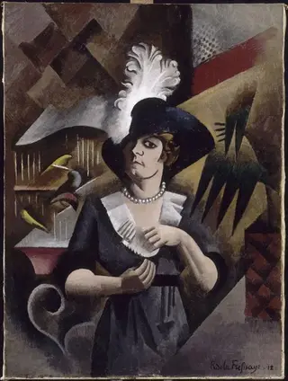 Alice in a big hat, by Roger de La Fresnaye, 1912