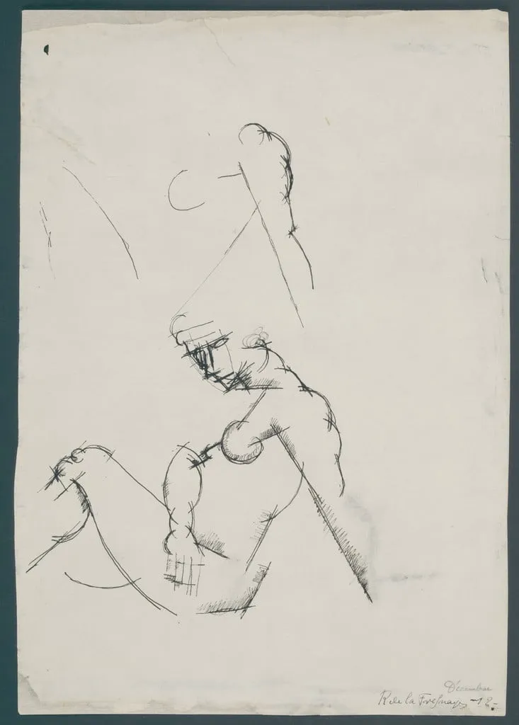Untitled, by Roger de La Fresnaye, ink, 1912
