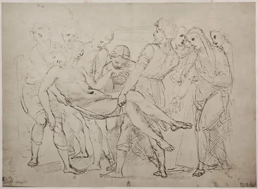 Drawing by Raphael Sanzio in the British Museum, by Roger Fenton