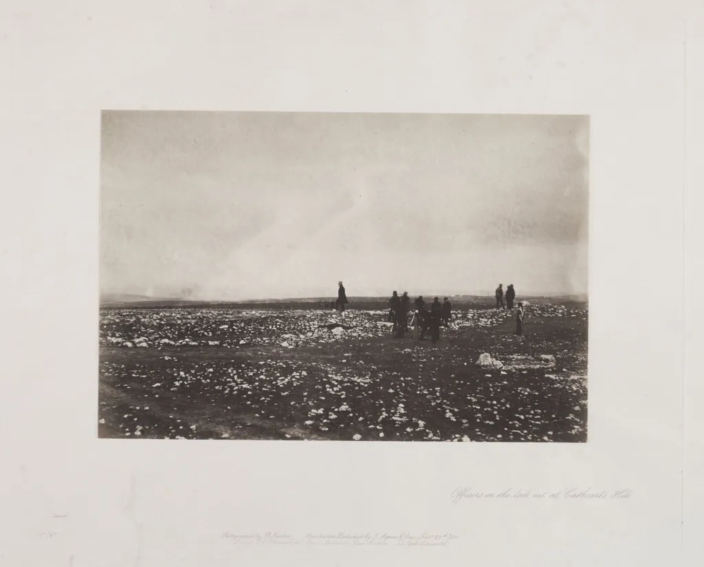 Officers on the Lookout at Cathcart's Hill, by Roger Fenton, 1855
