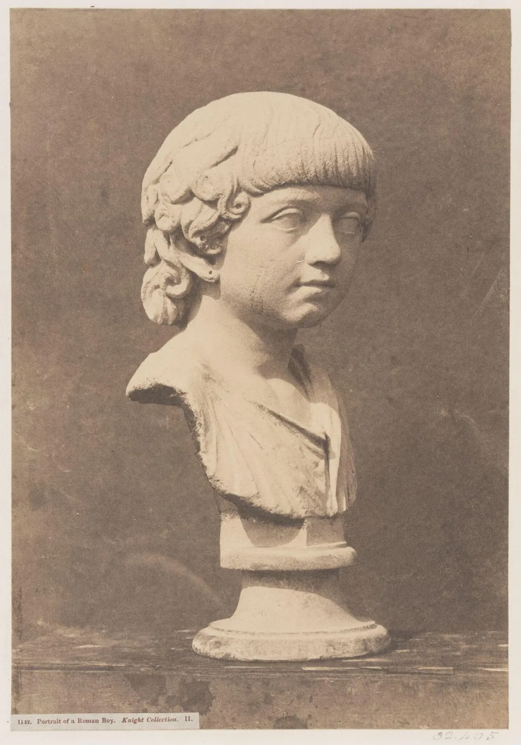 Portrait of a Roman Boy, by Roger Fenton, photographic, 1856