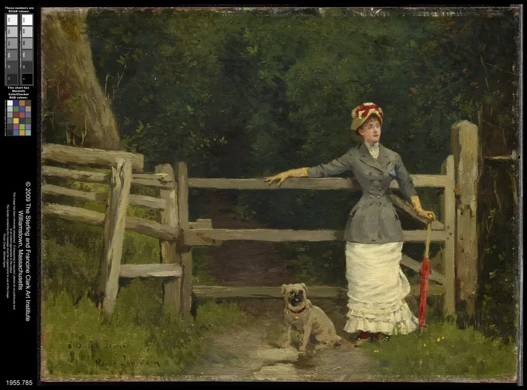 Woman and Dog at the Gate, by Roger Jourdain