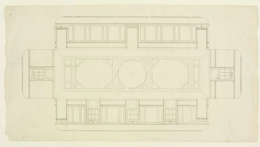 Elevations of the interior wall of Combe Bank, by Roger Morris, 1728