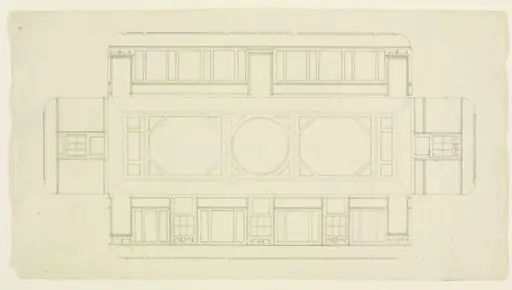 Elevations of the interior wall of Combe Bank, by Roger Morris
