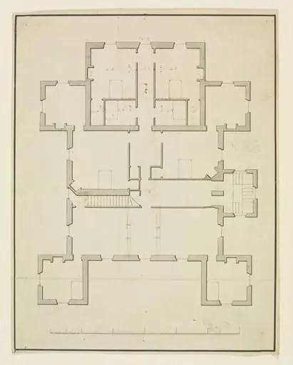 Plan of the Chamber floor, Combe Bank, by Roger Morris