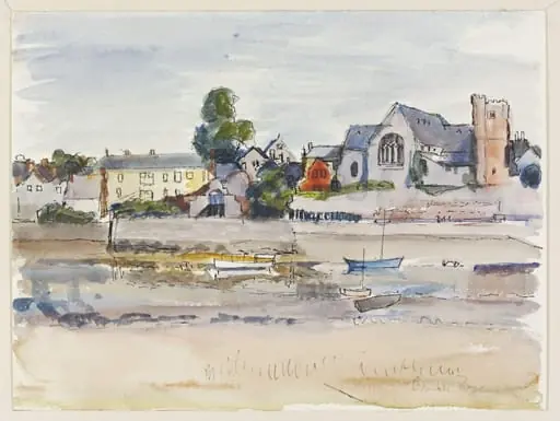Topsham, from the river, by Rogers