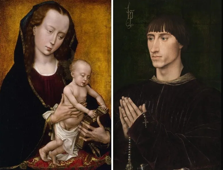 Diptych of Philip de Croÿ with The Virgin and Child, by Rogier van der Weyden, oil, 1460