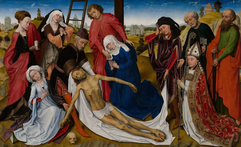 Lamentation of Christ, by Rogier van der Weyden, oil, 1460