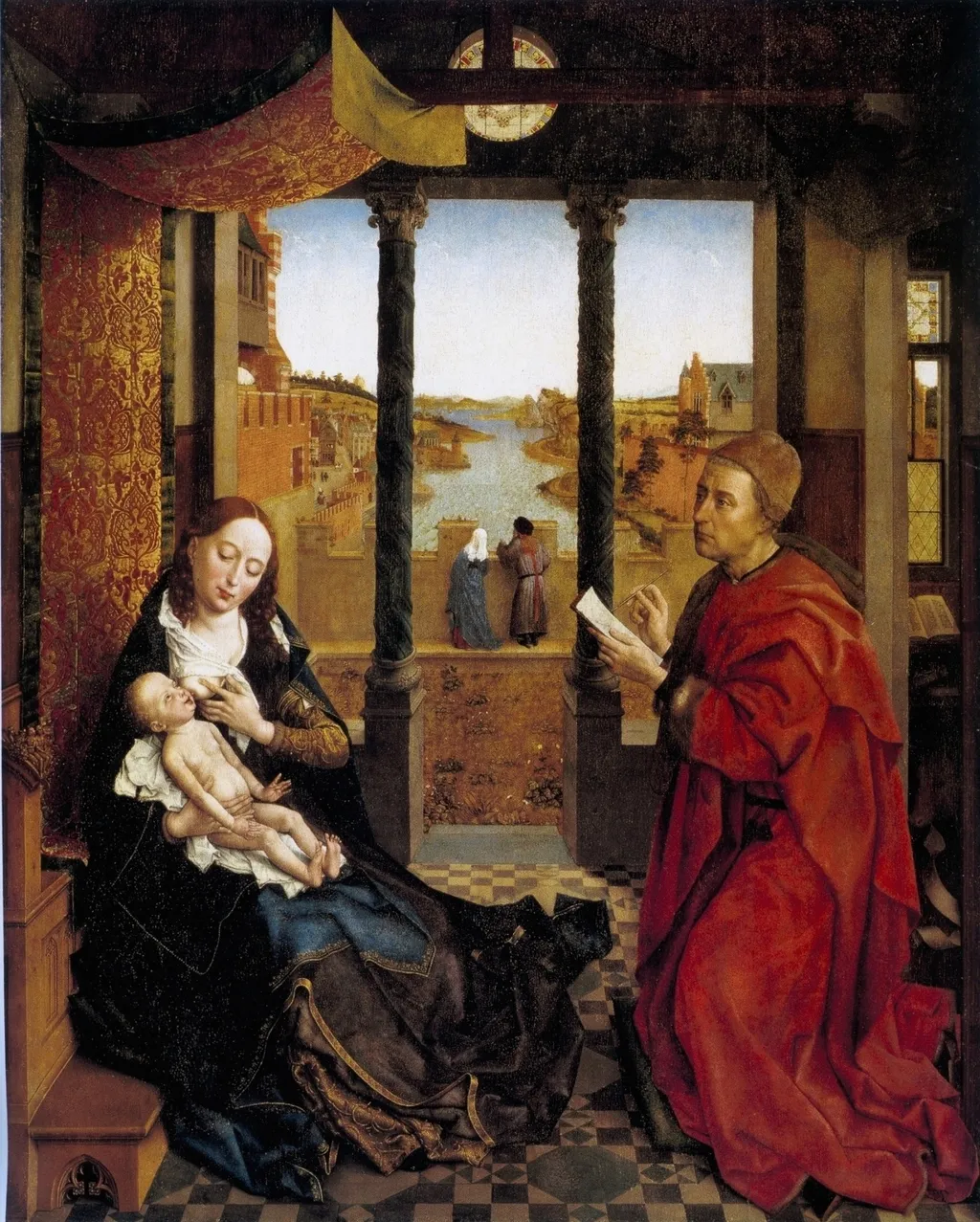 Saint Luke Drawing the Virgin, by Rogier van der Weyden, oil