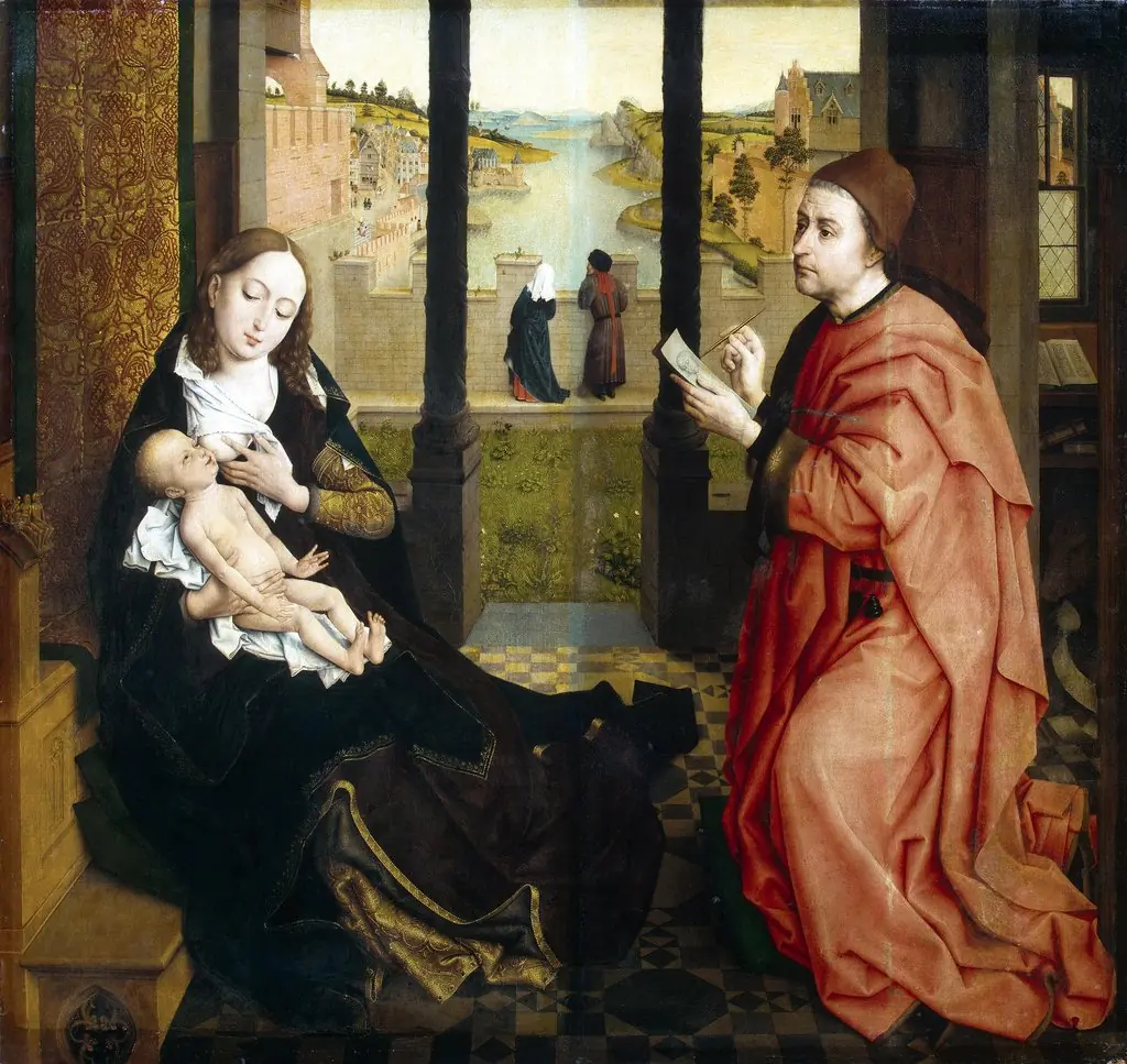 St Luke Drawing the Virgin, by Rogier van der Weyden