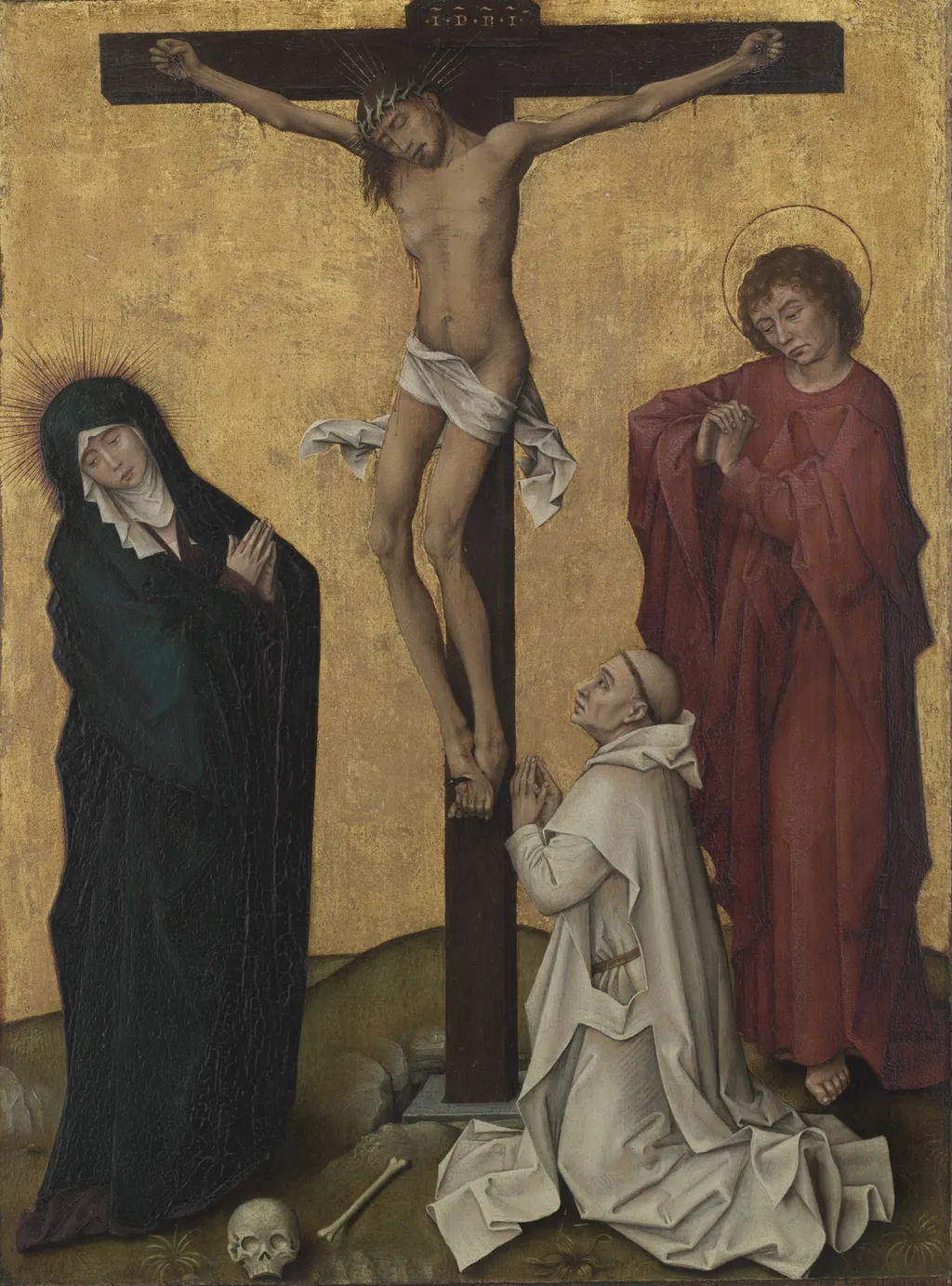 The Crucifixion with a Carthusian Monk, by Rogier van der Weyden, unspecified, 1460