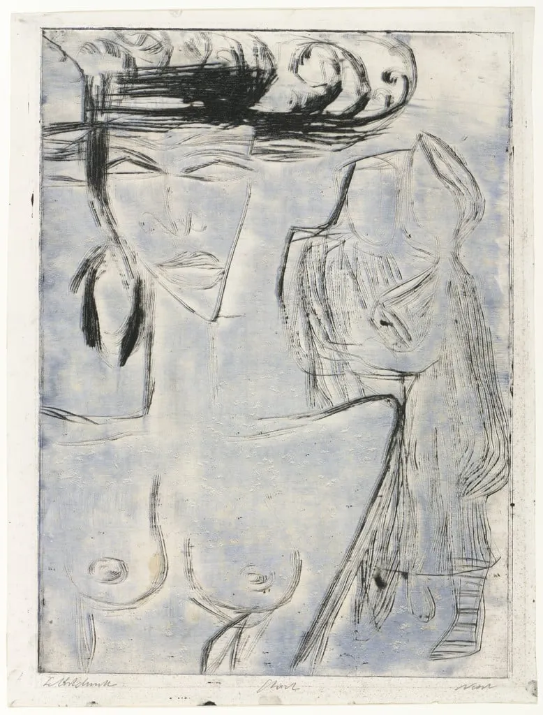 Untitled, by Rolf Nesch, ink, 1931