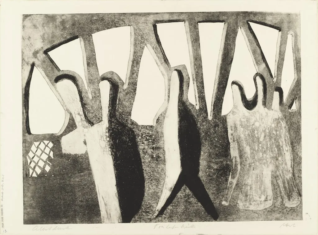 Untitled, by Rolf Nesch, ink, 1932