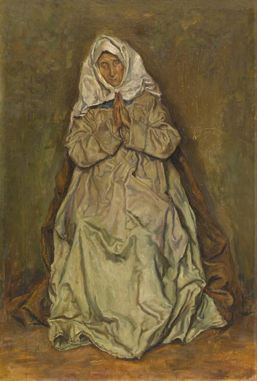 Statue of Mary, by Romain Looymans, oil, 1899