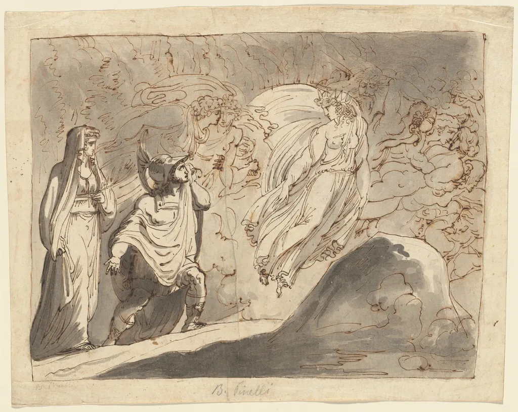 Aeneas in the Underworld, by Roman 18th/19th Century, ink, 1780