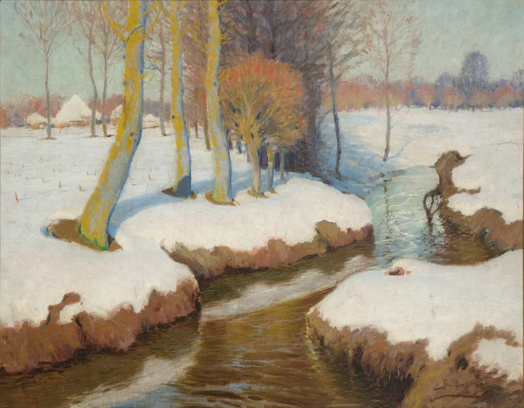 Winter Landscape, by Roman Bratkowski, oil, 1914