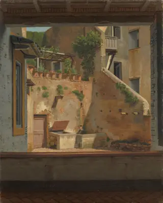 Roman Courtyard Interior. Copy after Eckersberg