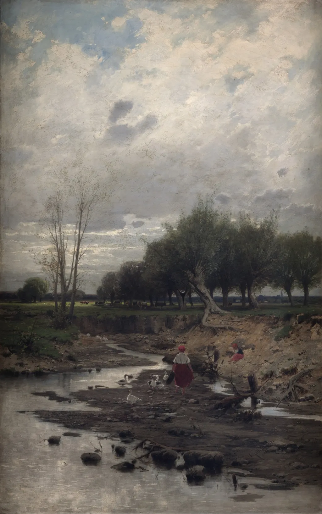 Landscape from the Environs of Krakow, by Roman Kochanowski, oil, 1894