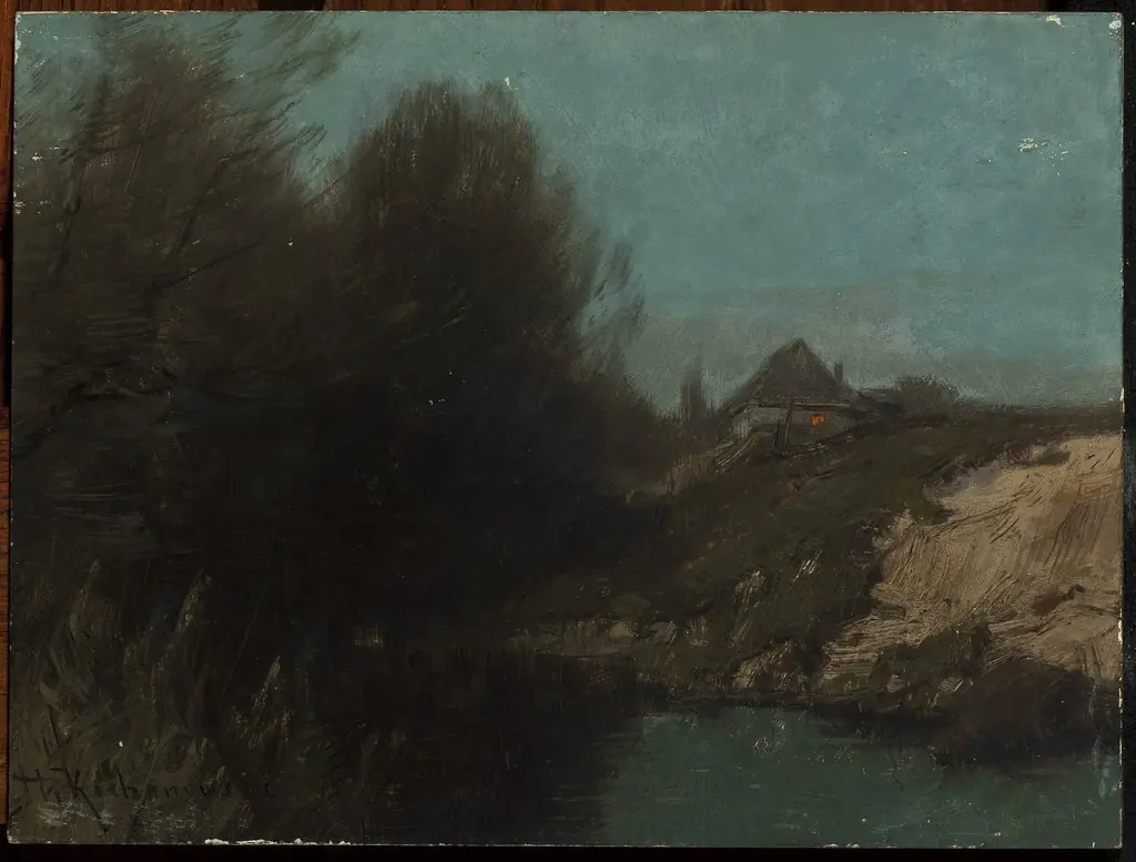 Landscape with a cottage, by Roman Kochanowski