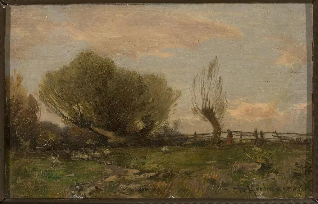 Landscape with willows, by Roman Kochanowski